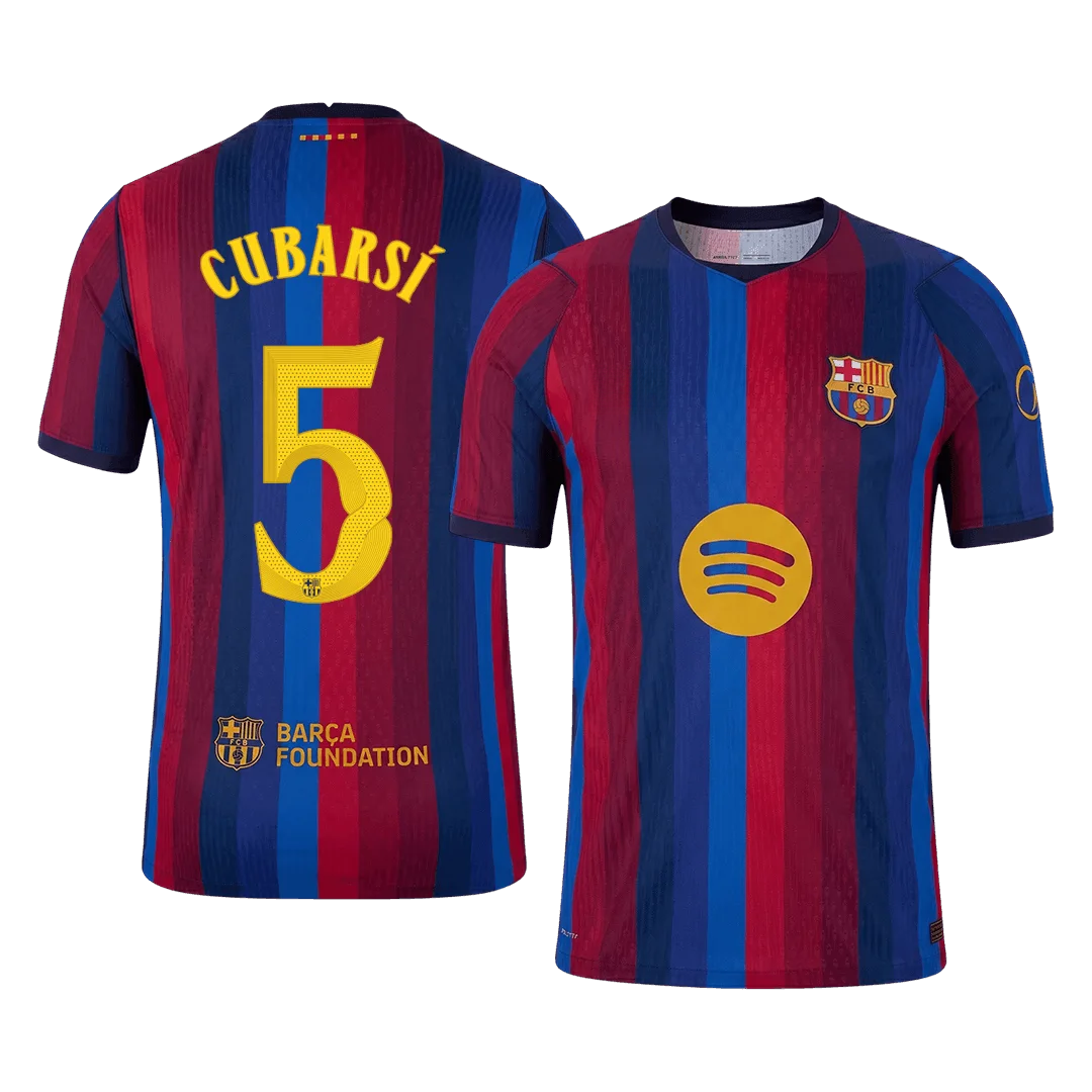 CUBARSÍ #5 Barcelona Home Player Version Jersey 2026/27 - UCL