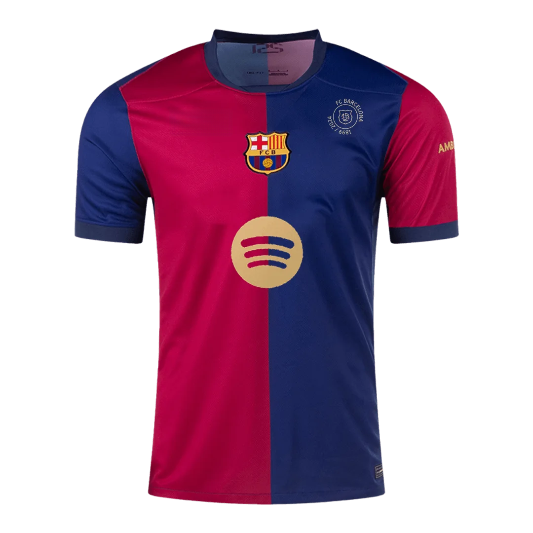 Barcelona Home Soccer Jersey -125th Anniversary (Spotify Logo Without Text)