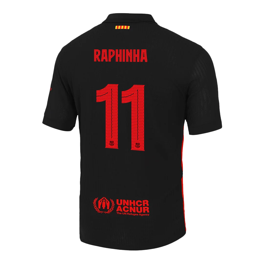 RAPHINHA #11 Barcelona Away Player Version Jersey – UCL
