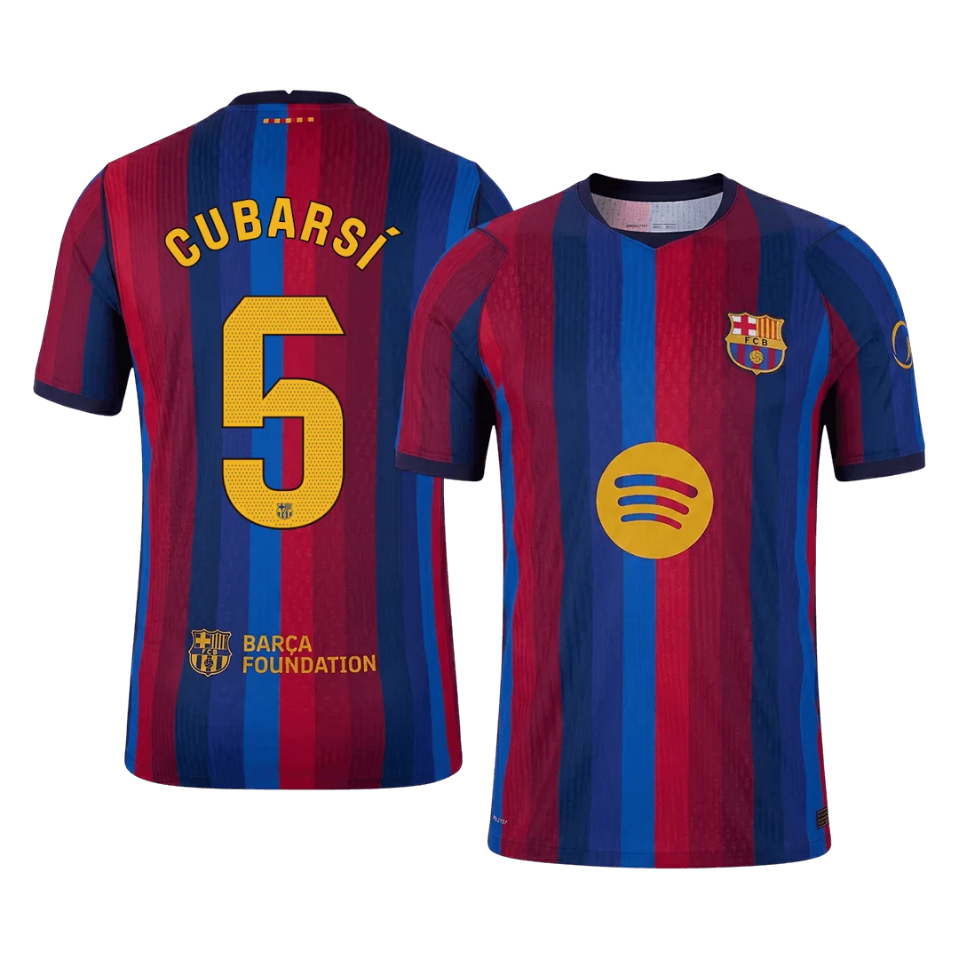 CUBARSÍ #5 Barcelona Home Player Version Jersey 2026/27