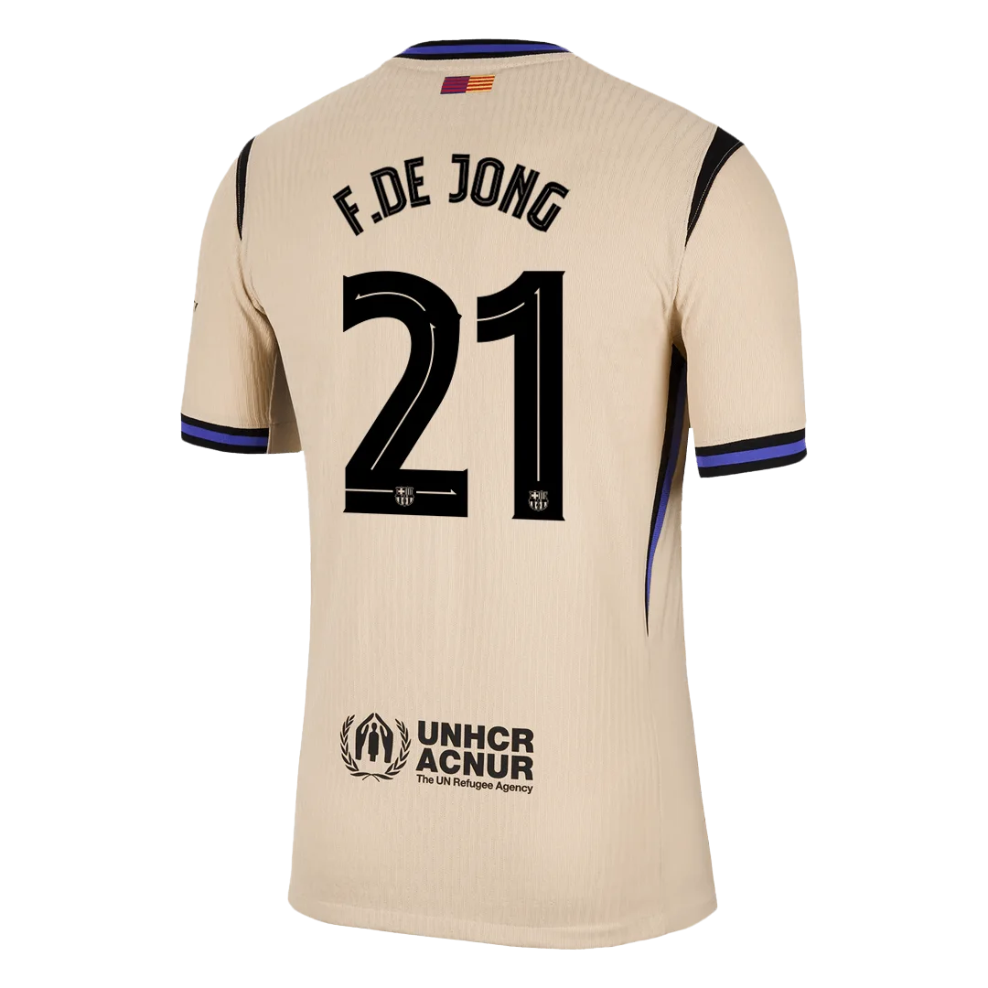 F.DE JONG #21 Barcelona Away Player Version Jersey 2025/26 – UCL