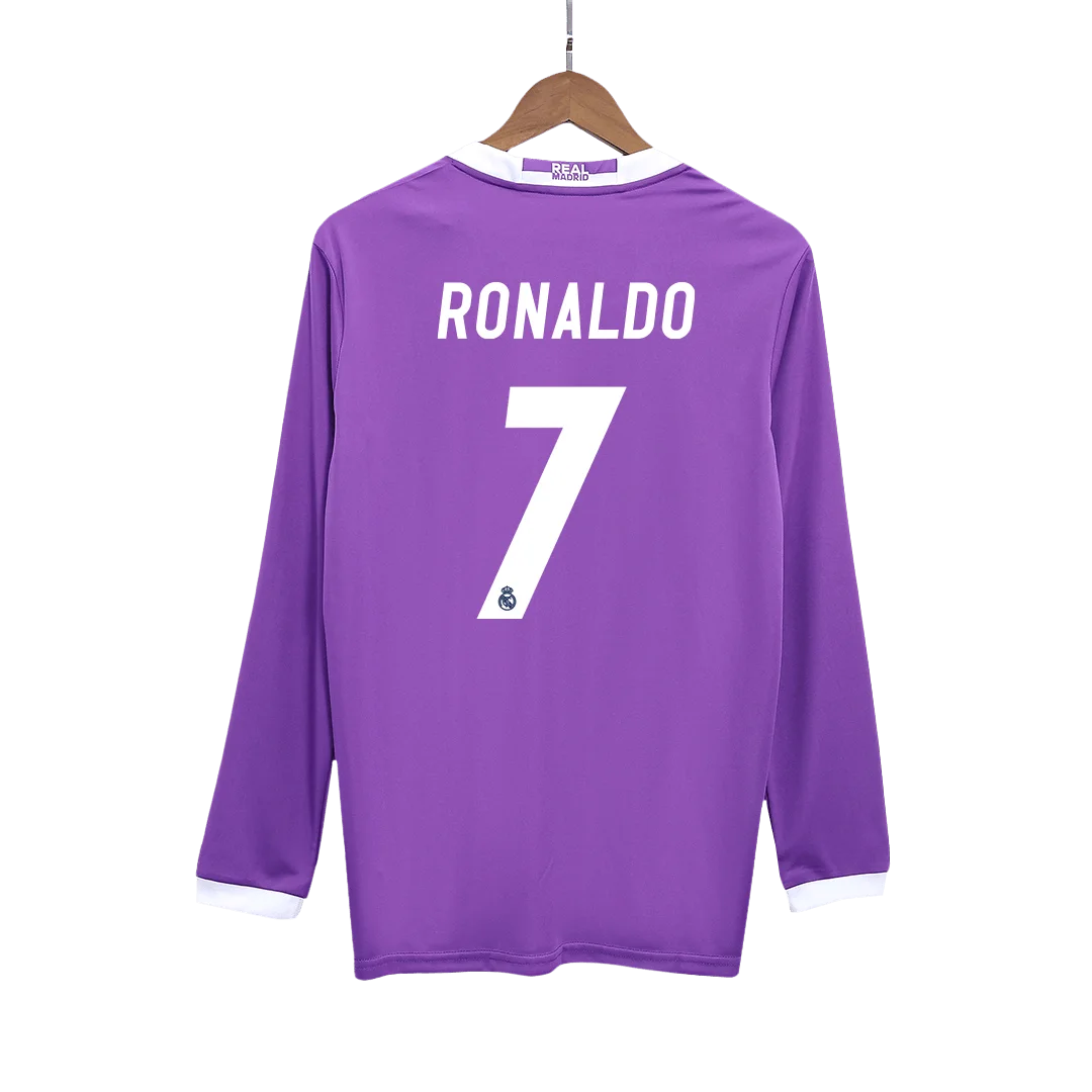 Retro Soccer Jersey RONALDO #7 Real Madrid Away Long Sleeve 2016/17