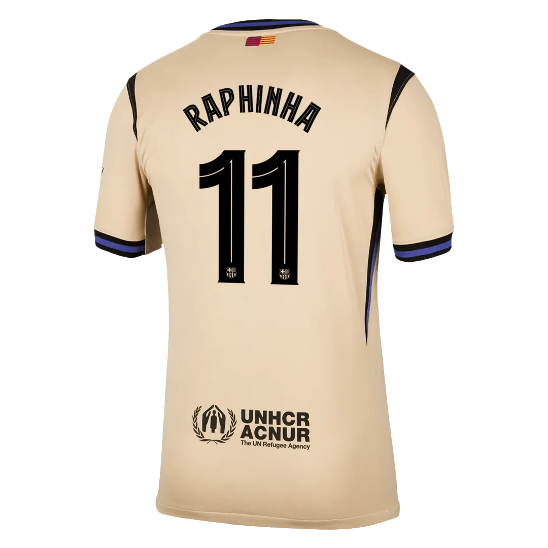 RAPHINHA #11 Barcelona Away Soccer Jersey 2025/26 -UCL