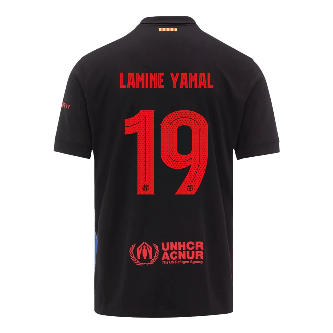 LAMINE YAMAL #19 Barcelona Away Soccer Jersey -UCL