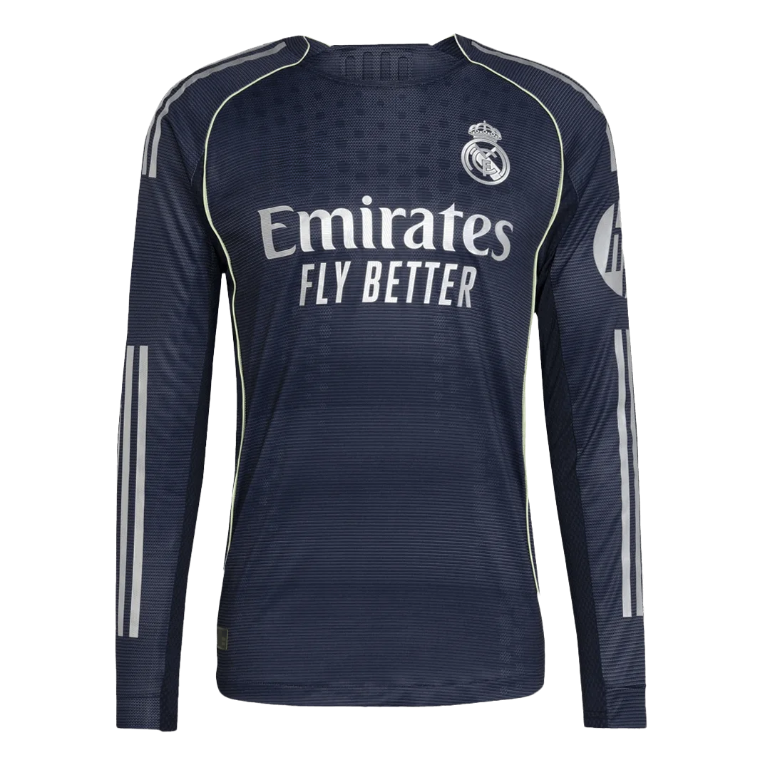 Real Madrid Away Long Sleeve Player Version Jersey 2025/26