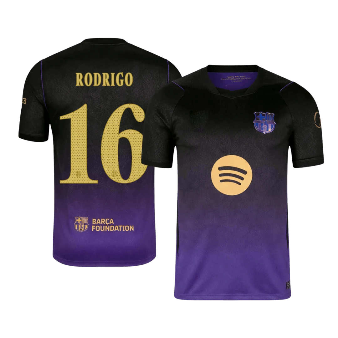 RODRIGO #16 Barcelona Away x Kobe Bryant Soccer Jersey 2026/27 -UCL