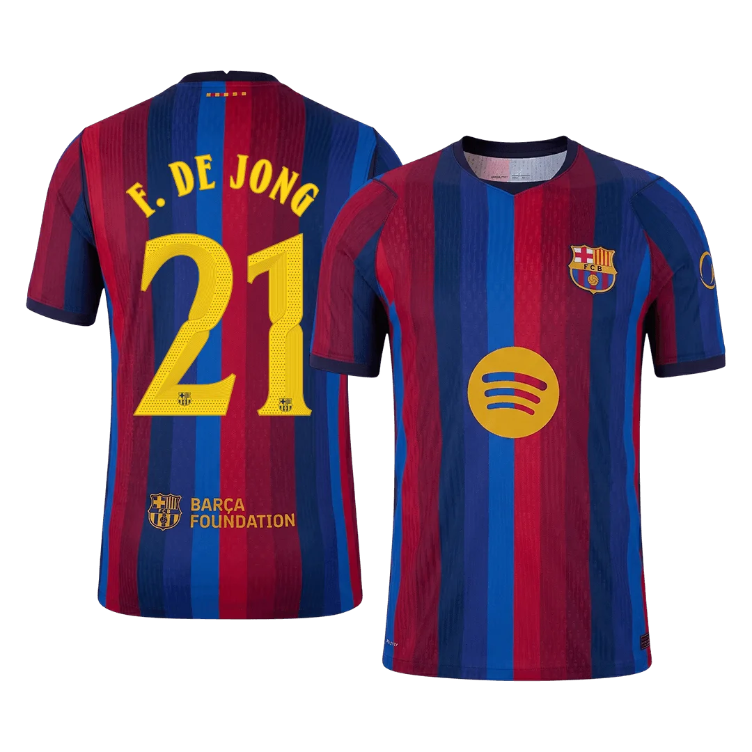 DE JONG #21 Barcelona Home Player Version Jersey 2026/27 - UCL