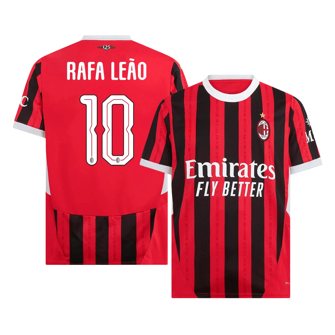 RAFA LEÃO #10 AC Milan Home Soccer Jersey - UCL
