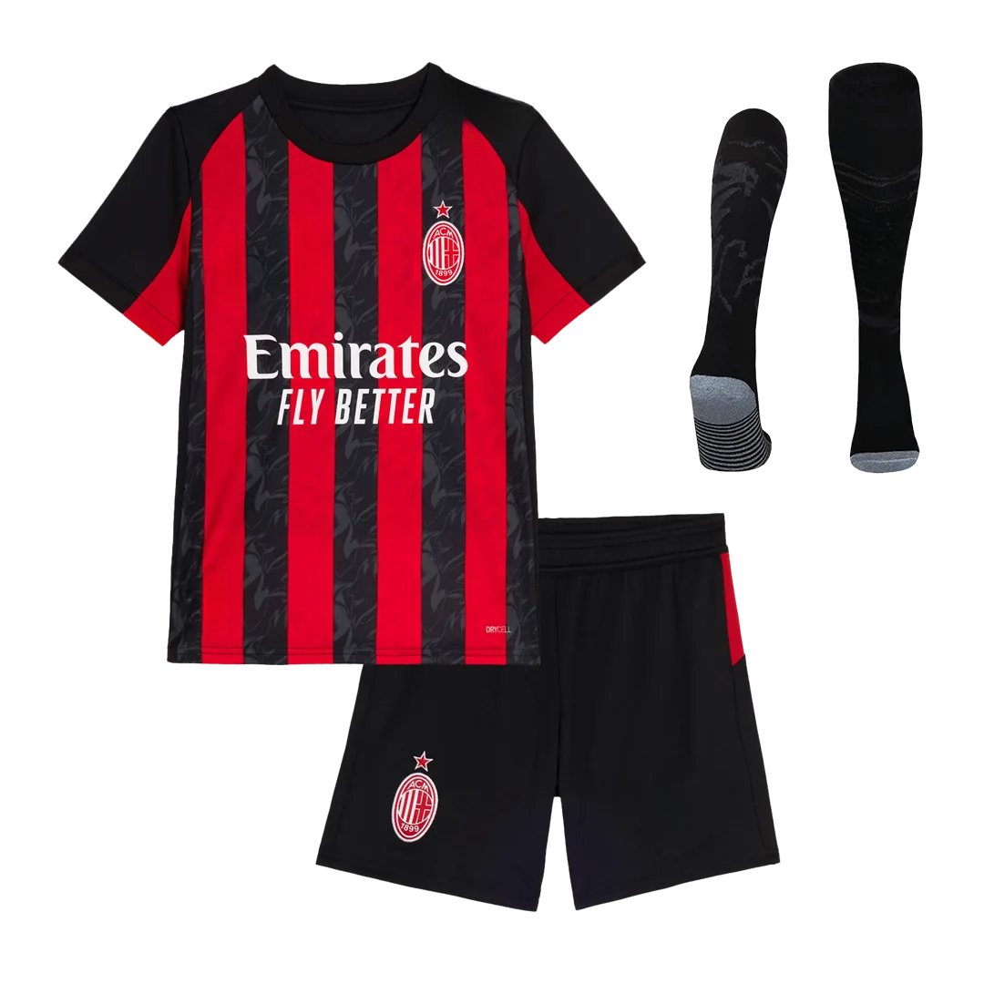 AC Milan Home Kids Soccer Jerseys Full Kit 2025/26