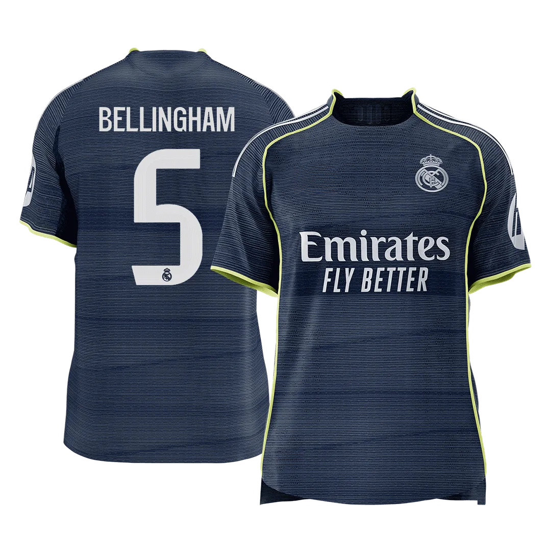 BELLINGHAM #5 Real Madrid Away Player Version Jersey 2025/26