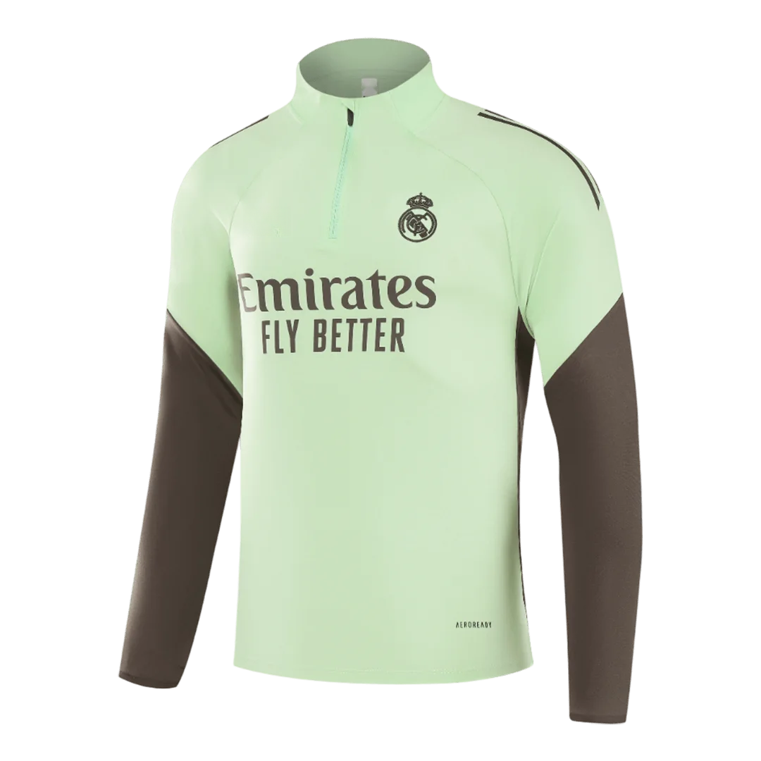 Real Madrid 1/4 Zip Tracksuit 2025/26 Green