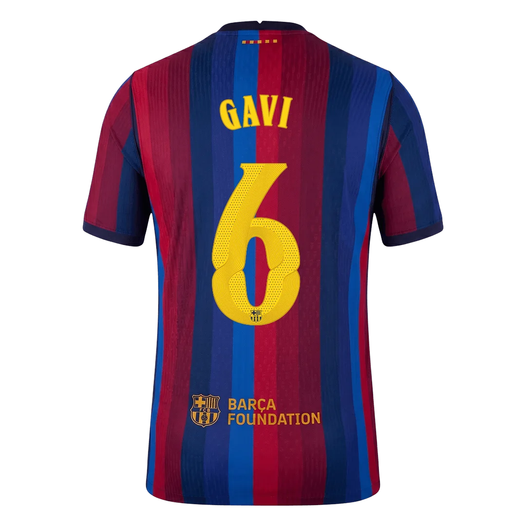 GAVI #6 Barcelona Home Player Version Jersey 2026/27 – UCL