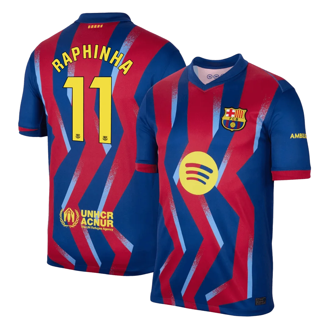 RAPHINHA #11 Barcelona Fourth Away Soccer Jersey 2025/26