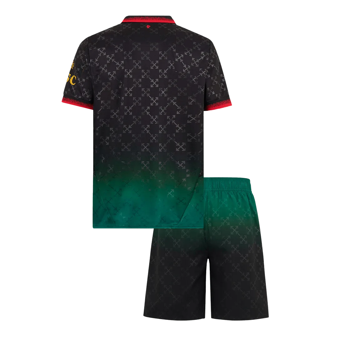 AC Milan Fourth Away Kids Soccer Jerseys Kit