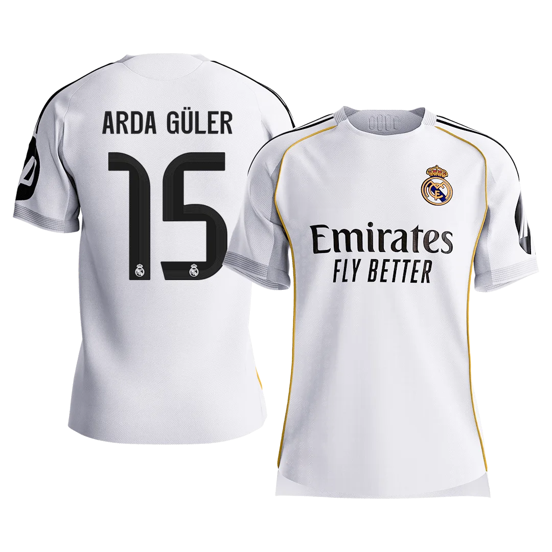 ARDA GÜLER #15 Real Madrid Home Player Version Jersey 2025/26
