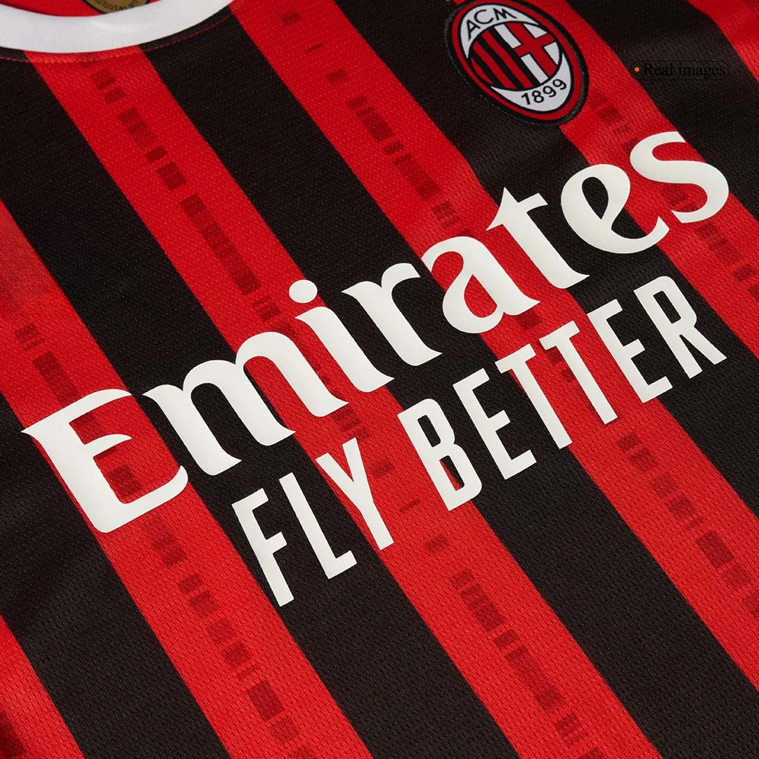 AC Milan Home Long Sleeve Soccer Jersey
