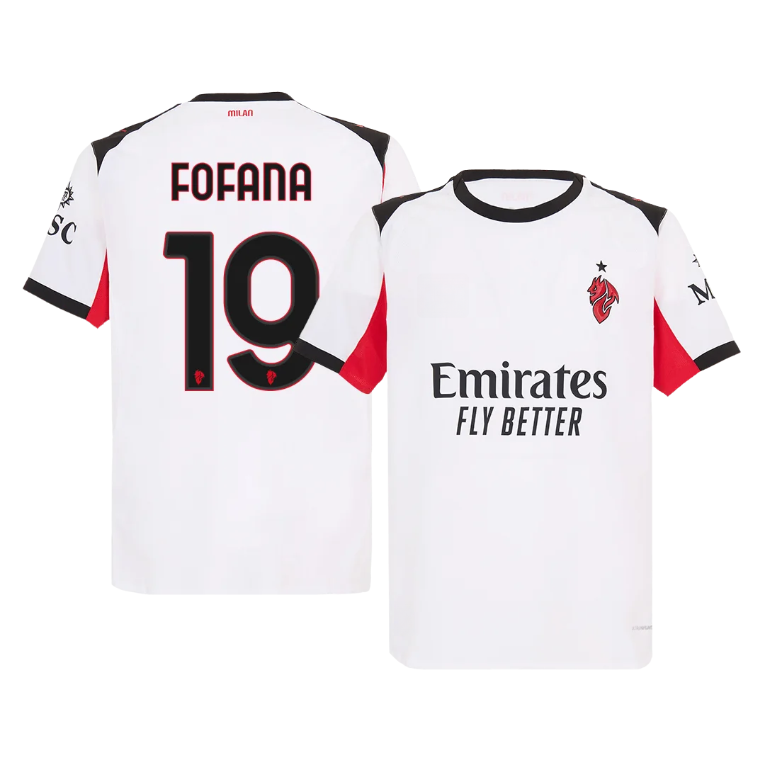 FOFANA #19 AC Milan Away Authentic Soccer Jersey 2025/26
