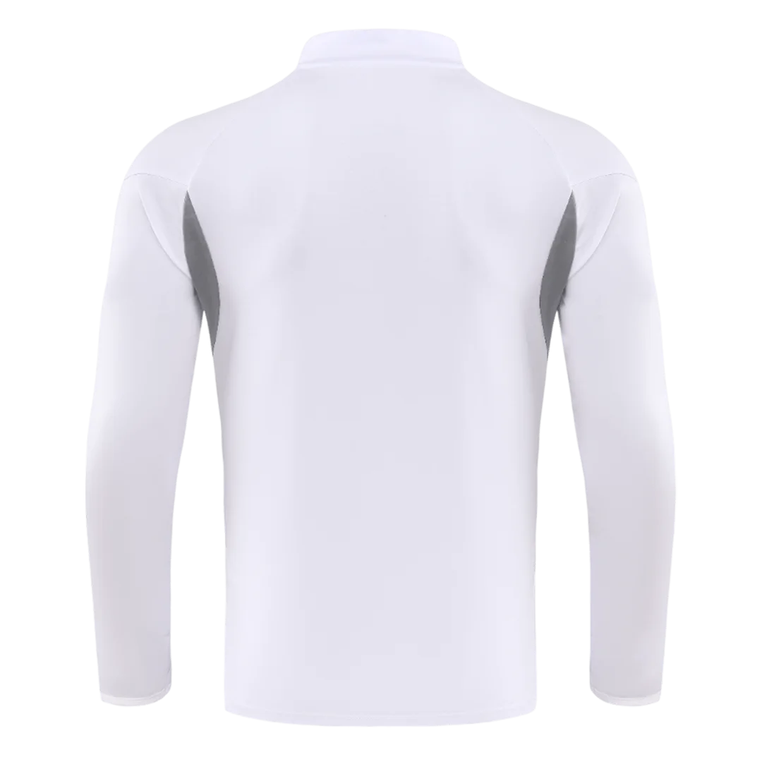 Real Madrid 1/4 Zip Tracksuit 2025/26 Kids White
