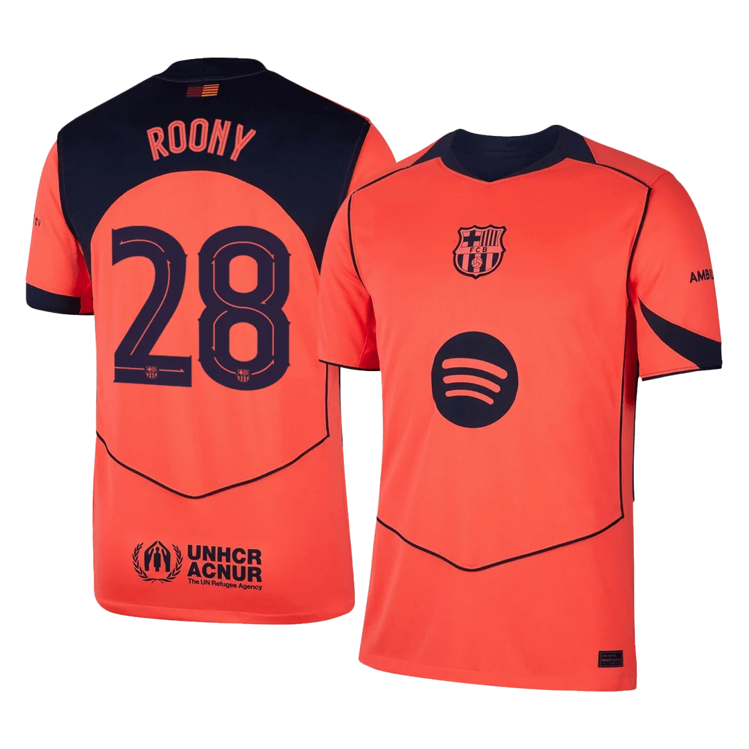 ROONY #28 Barcelona Third Away Soccer Jersey 2025/26