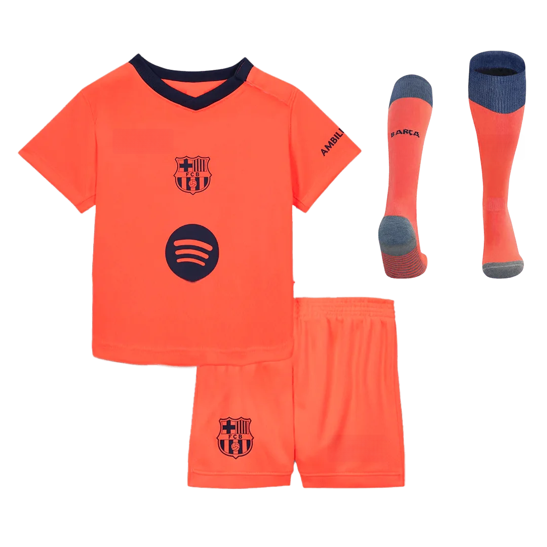 Barcelona Third Away Kids Soccer Jerseys Full Kit 2025/26