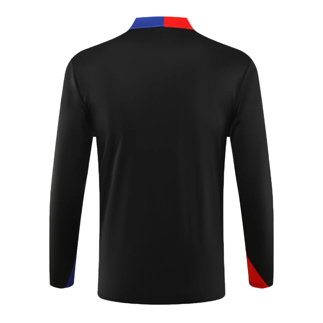 Barcelona 1/4 Zip Tracksuit Kids Black
