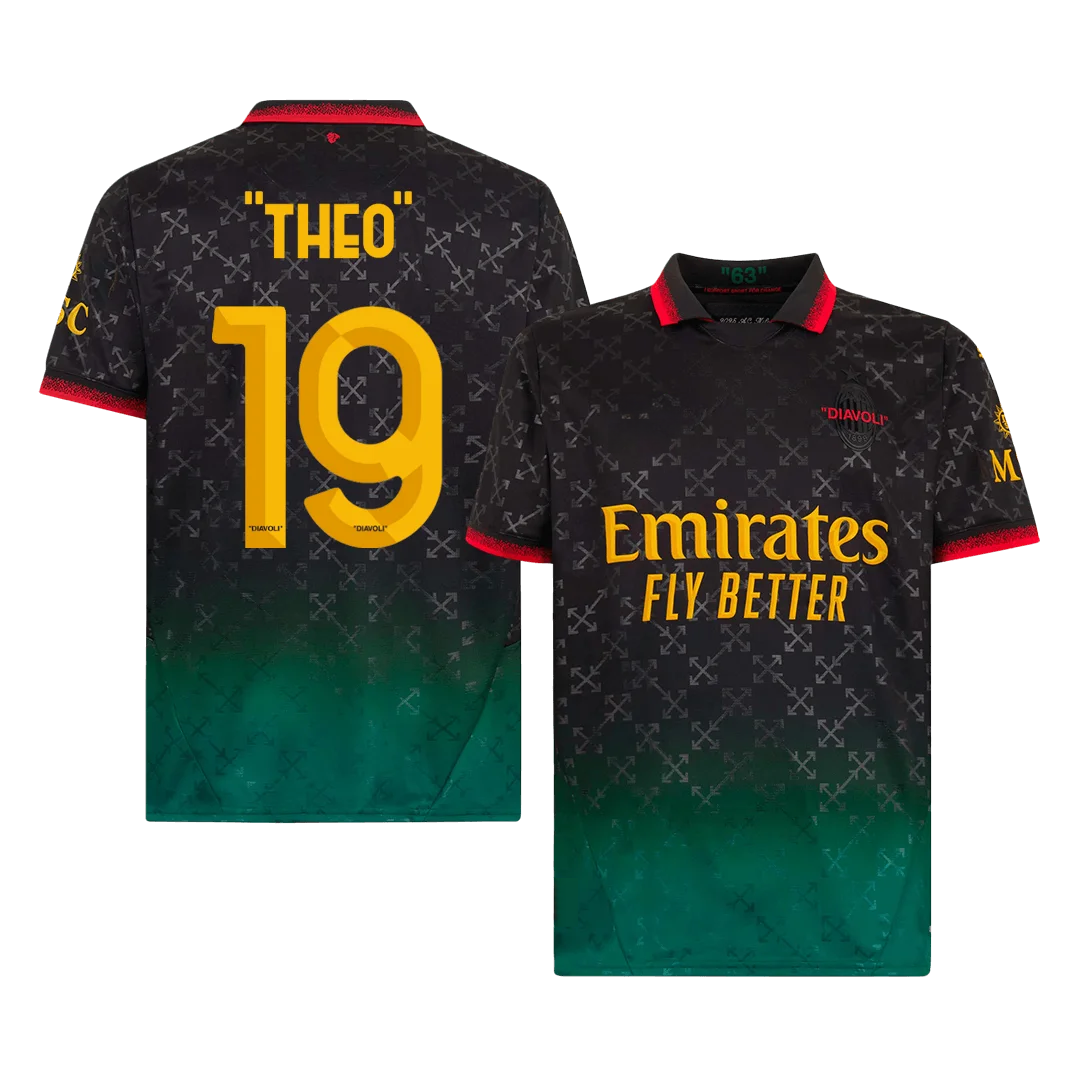 "THEO" #19 AC Milan Fourth Away Soccer Jersey