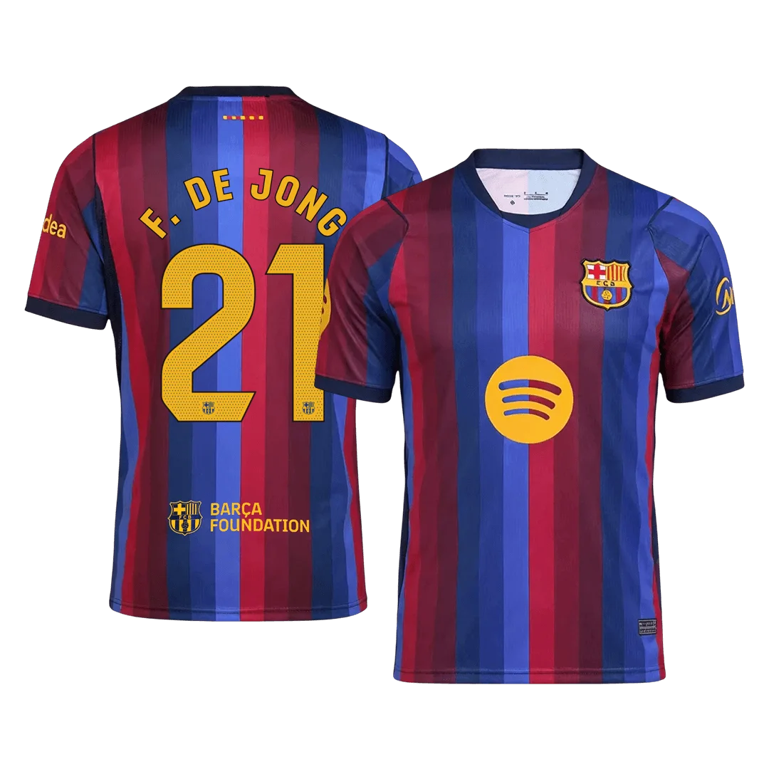 DE JONG #21 Barcelona Home Soccer Jersey 2026/27