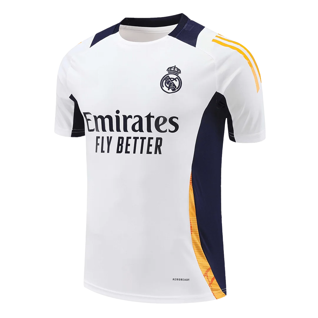 Real Madrid Pre-Match Soccer Jersey White