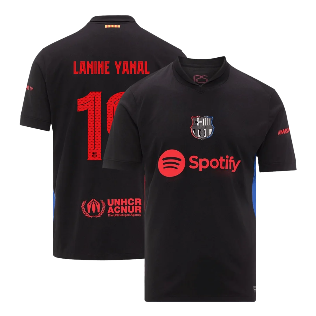 LAMINE YAMAL #19 Barcelona Away Soccer Jersey -UCL