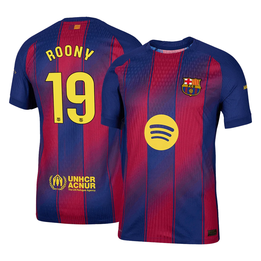 ROONY #19 Barcelona Home Player Version Jersey 2025/26