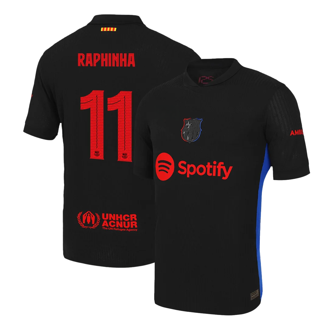 RAPHINHA #11 Barcelona Away Player Version Jersey - UCL