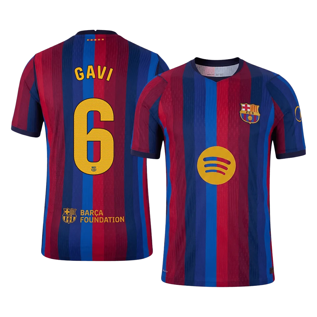GAVI #6 Barcelona Home Player Version Jersey 2026/27