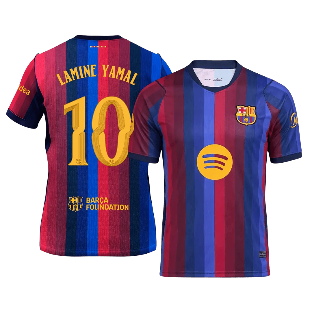 LAMINE YAMAL #10 Barcelona Home Soccer Jersey 2026/27 -UCL