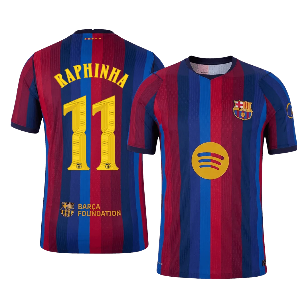 RAPHINHA #11 Barcelona Home Player Version Jersey 2026/27 - UCL