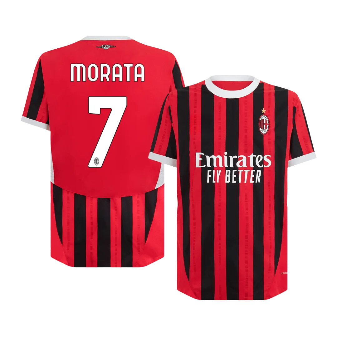 MORATA #7 AC Milan Home Authentic Soccer Jersey