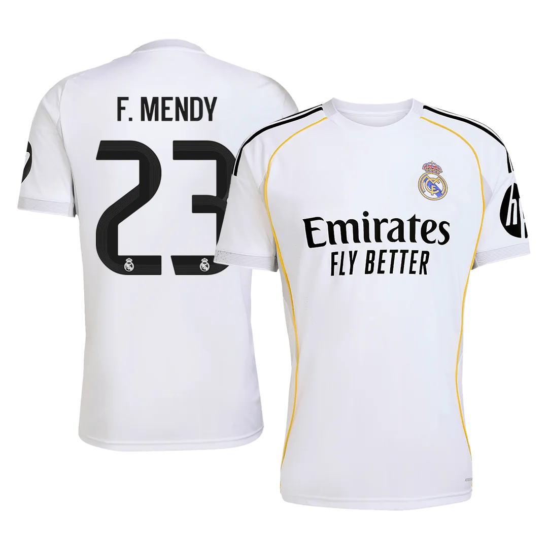 F.MENDY #23 Real Madrid Home Soccer Jersey 2025/26