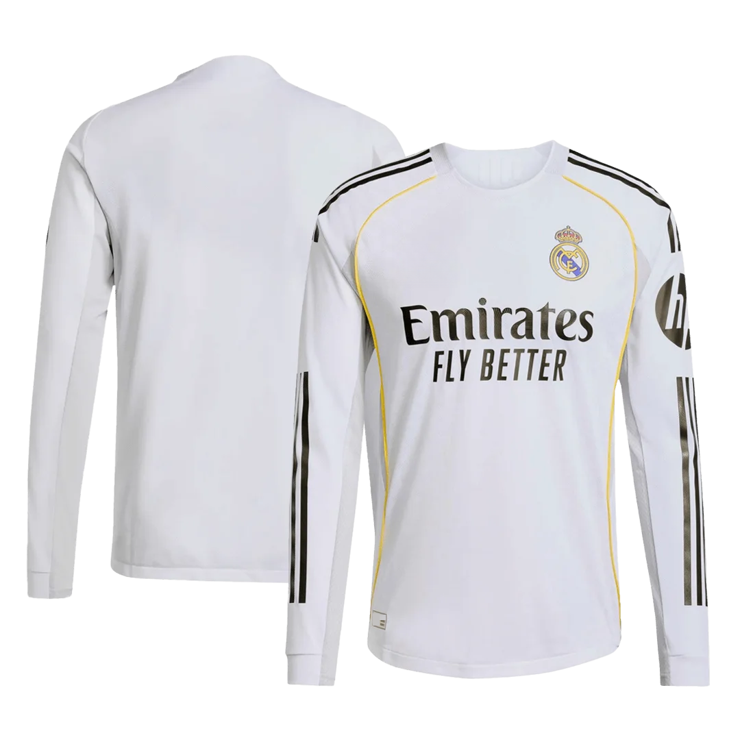 Real Madrid Home Long Sleeve Player Version Jersey 2025/26