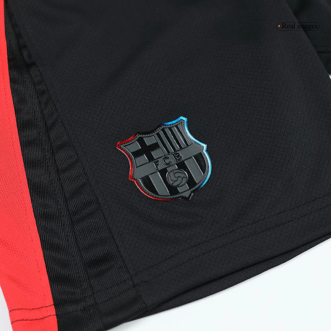 Barcelona Away Kids Soccer Jerseys Kit- Spotify Logo Without Text