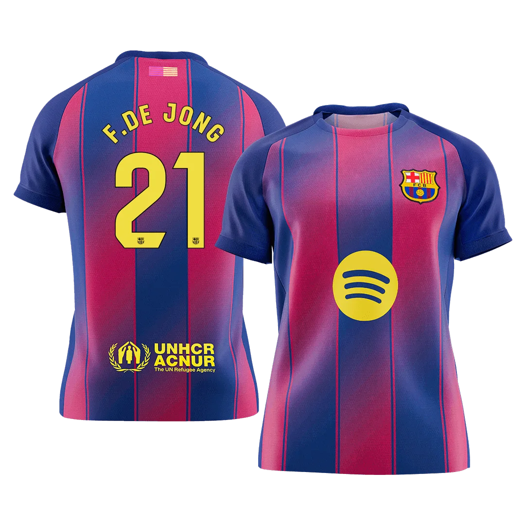 F.DE JONG #21 Barcelona Home Soccer Jersey 2025/26