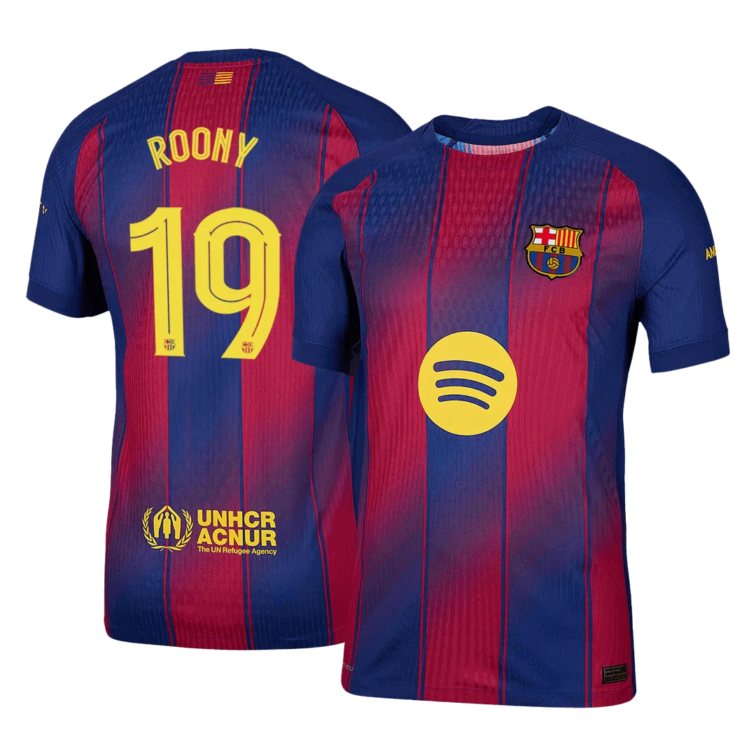 ROONY #19 Barcelona Home Player Version Jersey 2025/26 - UCL