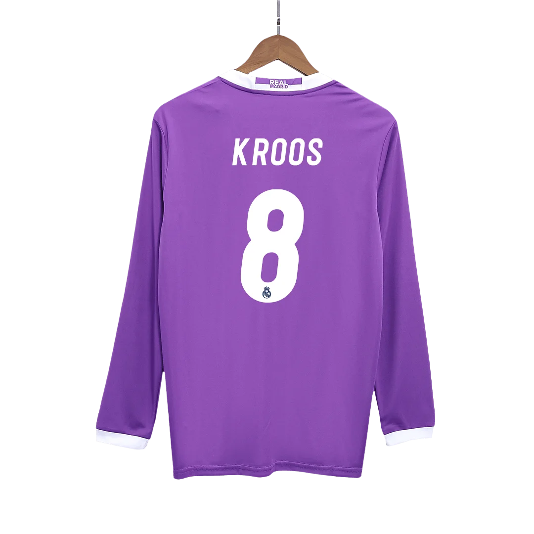 Retro Soccer Jersey KROOS #8 Real Madrid Away Long Sleeve 2016/17