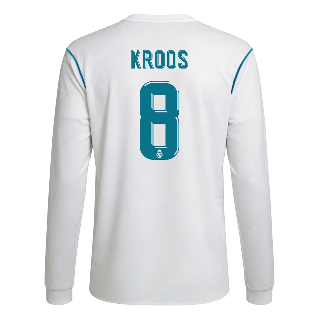 Retro Soccer Jersey KROOS #8 Real Madrid Home Long Sleeve 2017/18