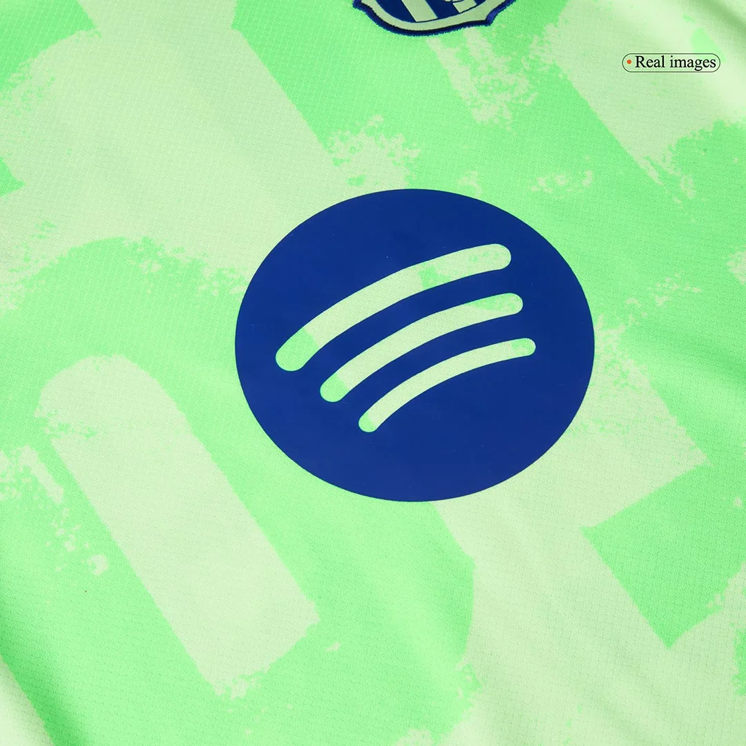 LEWANDOWSKI #9 Barcelona Third Away Soccer Jersey – UCL(Spotify Logo Without Text)