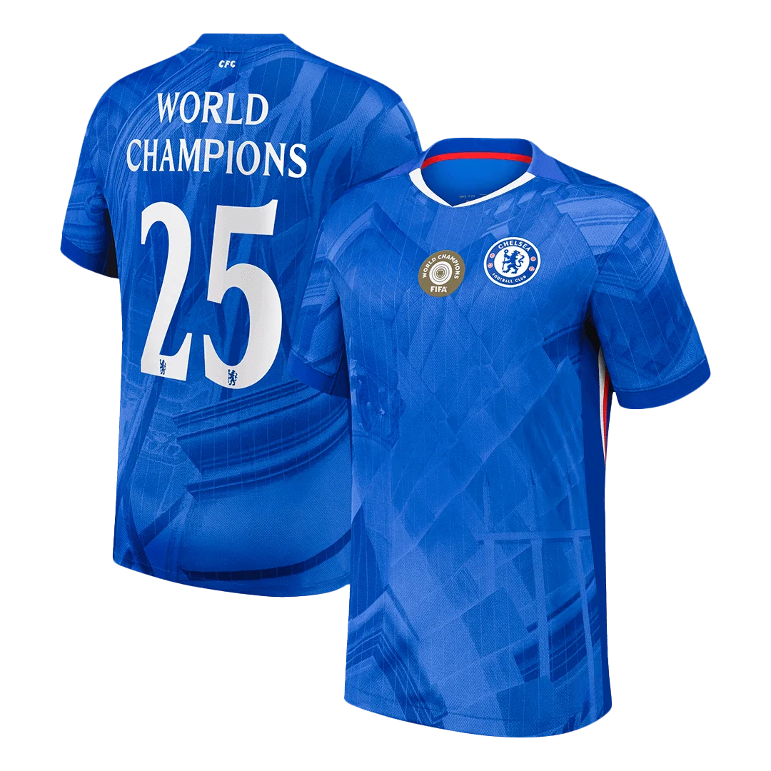 WORLD CHAMPIONS #25 Chelsea Home Soccer Jersey 2025/26