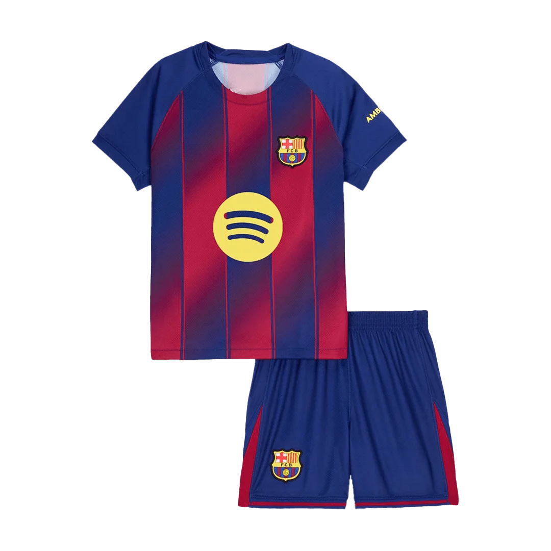 Barcelona Home Kids Soccer Jerseys Kit 2025/26