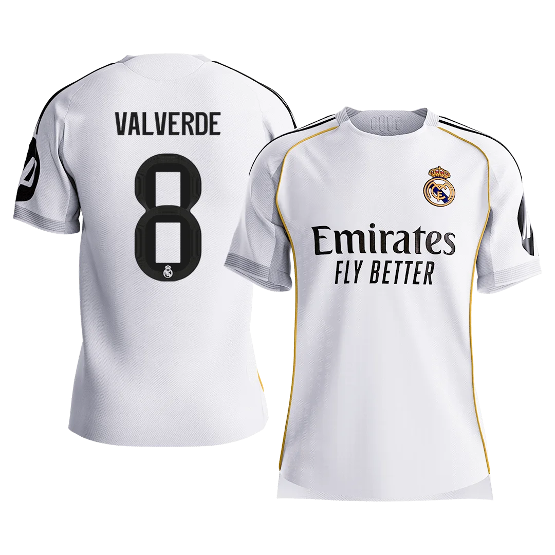 VALVERDE #8 Real Madrid Home Player Version Jersey 2025/26