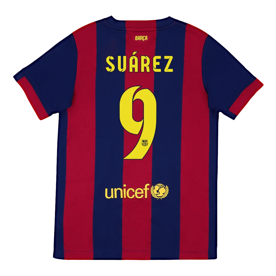 Retro Soccer Jersey SUÁREZ #9 Barcelona Home 2014/15
