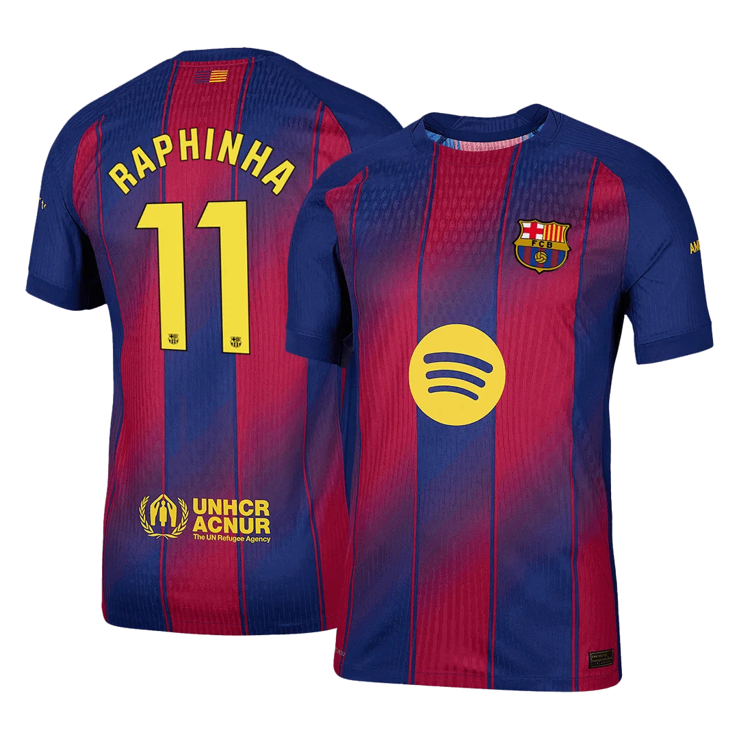 RAPHINHA #11 Barcelona Home Player Version Jersey 2025/26