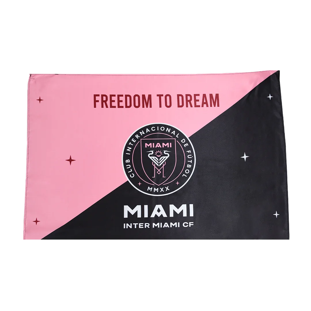 Inter Miami CF Soccer Flag Pink&Black