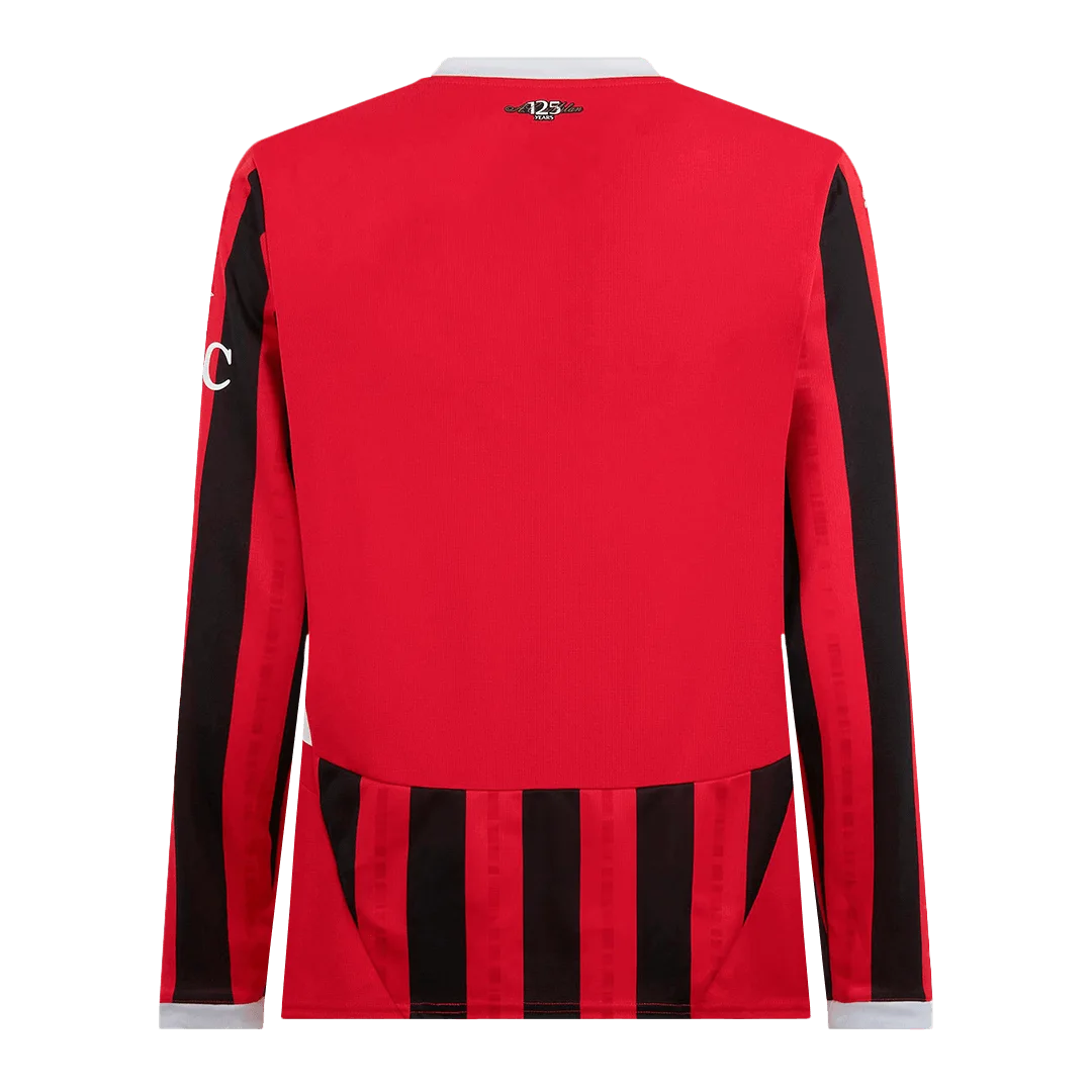 AC Milan Home Long Sleeve Soccer Jersey